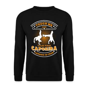 Capoeira First Capoeira Lesson - Unisex Sweatshirt - black - Front - Alina (178cm) & Michal (187cm)