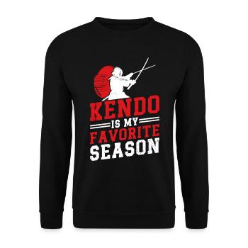 Le kendo est ma saison préférée - Funny Kendo Fighter - Sweat-shirt Unisexe - noir - Devant - Alina (178cm) & Michal (187cm)