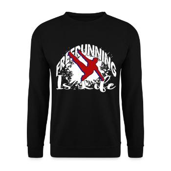 Parkour Freerunning Is Life - Unisex Sweatshirt - black - Front - Alina (178cm) & Michal (187cm)