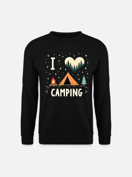 I Love Camping Camping Camper Camping Outdoor - Unisex Pullover - Schwarz