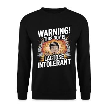 Intolérance au lactose Intolérance au lactose - Sweat-shirt Unisexe - noir - Devant - Alina (178cm) & Michal (187cm)