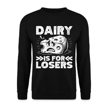 Lactose intolerance Lactose intolerant - Unisex Sweatshirt - black - Front - Alina (178cm) & Michal (187cm)