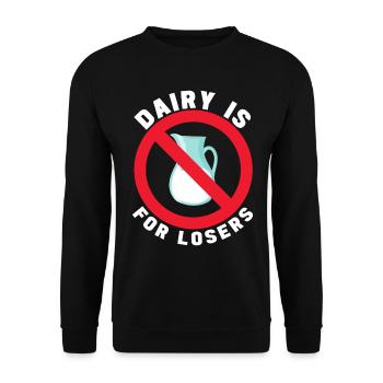 Lactose intolerance Lactose intolerant - Unisex Sweatshirt - black - Front - Alina (178cm) & Michal (187cm)