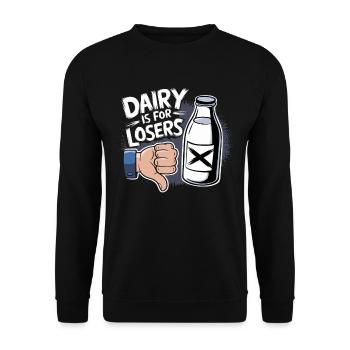 Lactose intolerance Lactose intolerant - Unisex Sweatshirt - black - Front - Alina (178cm) & Michal (187cm)