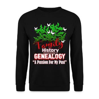 Genealogy A Passion For My Past - Unisex Sweatshirt - black - Front - Alina (178cm) & Michal (187cm)