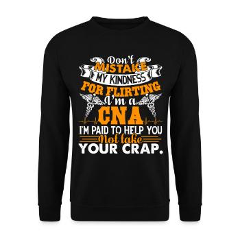 CNA I am A CNA - Unisex Sweatshirt - black - Front - Alina (178cm) & Michal (187cm)
