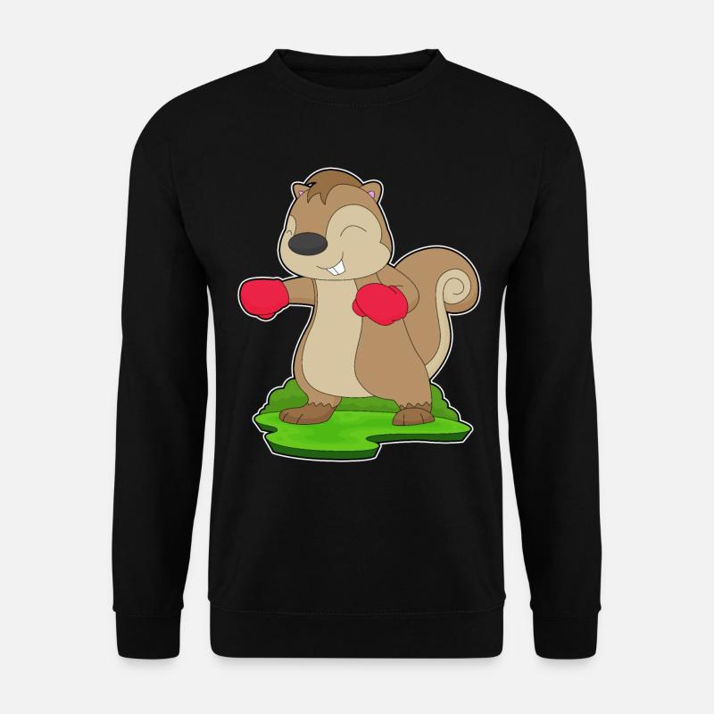 Eichhörnchen Boxer Boxhandschuhe Boxen - Unisex Pullover - Schwarz