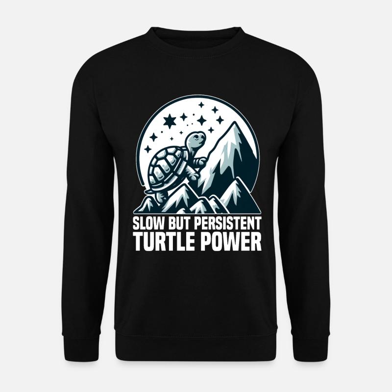 LANGSAME, ABER AUSDAUERNDE TURTLE-POWER - Unisex Pullover - Schwarz
