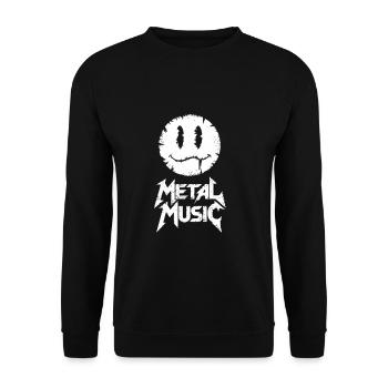 Metal music - Unisex Sweatshirt - black - Front - Alina (178cm) & Michal (187cm)