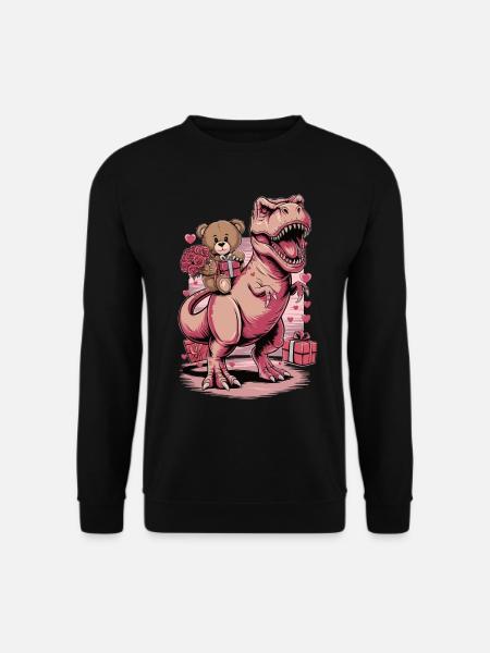 T. Rex Valentine's Day - Unisex Sweatshirt - black