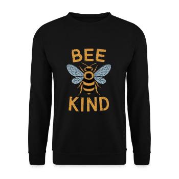 Bee Kind - Unisex Sweatshirt - black - Front - Alina (178cm) & Michal (187cm)