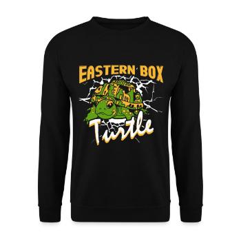 Eastern Box Turtle On Black - Unisex Sweatshirt - black - Front - Alina (178cm) & Michal (187cm)
