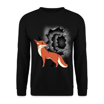 Conte de fées renard renards renarde renarde personnage de conte de fées enfants - Sweat-shirt Unisexe - noir - Devant - Alina (178cm) & Michal (187cm)