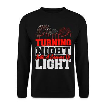 Pyrotechnician Firecracker Pyro Crew - Unisex Sweatshirt - black - Front - Alina (178cm) & Michal (187cm)