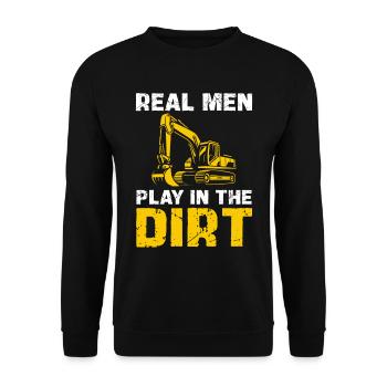 De vrais hommes jouant dans la terre - Sweat-shirt Unisexe - noir - Devant - Alina (178cm) & Michal (187cm)