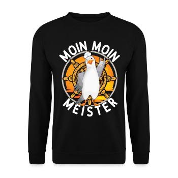 Moin Moin Meister - Unisex Pullover - Schwarz - Vorne - Alina (178cm) & Michal (187cm)