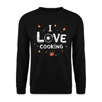 J’aime cuisiner Cuisiner Cuisiner Cuisiner - Sweat-shirt Unisexe - noir - Devant - Alina (178cm) & Michal (187cm)