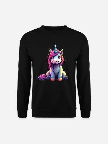 Süßes Einhorn Magische Geschenkidee Einhorn Fans - Unisex Pullover - Schwarz