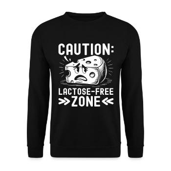 Lactose intolerance Lactose intolerant - Unisex Sweatshirt - black - Front - Alina (178cm) & Michal (187cm)