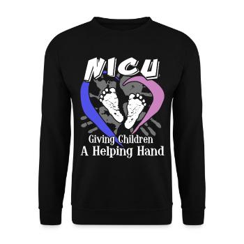 Nicu Nurse Giving Children A Helping Hand - Unisex Sweatshirt - black - Front - Alina (178cm) & Michal (187cm)