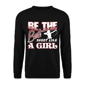 Archery Be The Best Shoot Like A Girl - Unisex Sweatshirt - black - Front - Alina (178cm) & Michal (187cm)