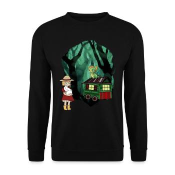 Conte de fées Conte de fées Personnage Dragon Forêt Aventure - Sweat-shirt Unisexe - noir - Devant - Alina (178cm) & Michal (187cm)