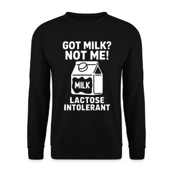 Intolérance au lactose Intolérance au lactose - Sweat-shirt Unisexe - noir - Devant - Alina (178cm) & Michal (187cm)