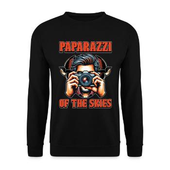 Photographie d’oiseaux Paparazzi de l’amoureux de la nature - Sweat-shirt Unisexe - noir - Devant - Alina (178cm) & Michal (187cm)