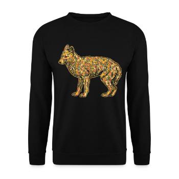 Coyote Geometric - Unisex Sweatshirt - black - Front - Alina (178cm) & Michal (187cm)