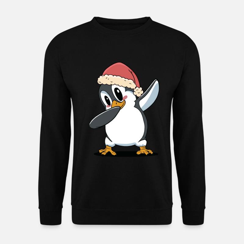 Santa Claus Penguin Penguins - Unisex Sweatshirt - black