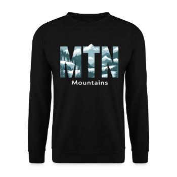 Mountains MTN – Natur & Berglandschaft Outdoor - Unisex Pullover - Schwarz - Vorne - Alina (178cm) & Michal (187cm)
