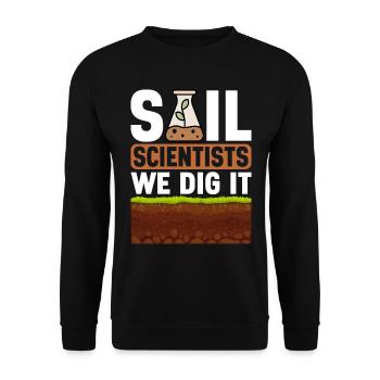 Bodenwissenschaftler Soil Science - Unisex Pullover - Schwarz - Vorne - Alina (178cm) & Michal (187cm)
