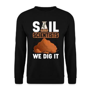 Bodenwissenschaftler Science du sol - Sweat-shirt Unisexe - noir - Devant - Alina (178cm) & Michal (187cm)
