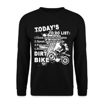 Dirt Bike Ride My Dirt Bike - Unisex Sweatshirt - black - Front - Alina (178cm) & Michal (187cm)