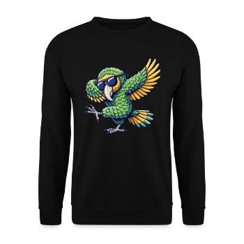 Kakapo, Parrot, Bird, Dabbing - Unisex Sweatshirt - black - Front - Alina (178cm) & Michal (187cm)