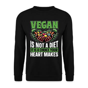 Vegetarian Vegan Is Not A Diet It Is Animal Lover - Unisex Sweatshirt - black - Front - Alina (178cm) & Michal (187cm)
