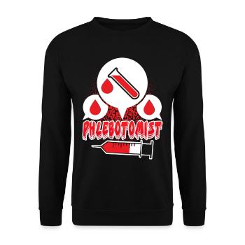 I am A Phlebotomist - Unisex Sweatshirt - black - Front - Alina (178cm) & Michal (187cm)