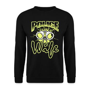 Proud To Be Police Wife - Unisex Sweatshirt - black - Front - Alina (178cm) & Michal (187cm)