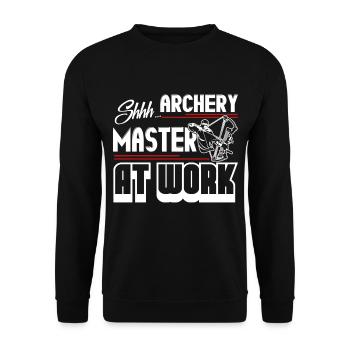 Archery Master At Work - Unisex Sweatshirt - black - Front - Alina (178cm) & Michal (187cm)