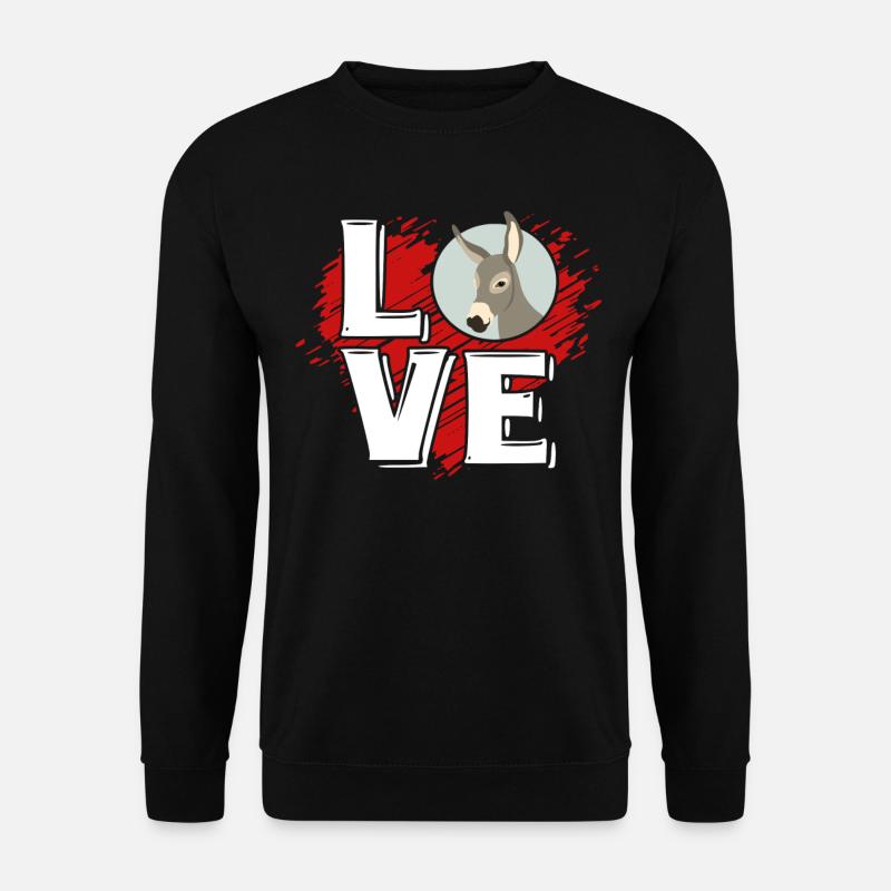 Donkey I Love Donkeys - Unisex Sweatshirt - black