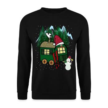 Sports d’hiver Ski Bonhomme de neige Montagne Hiver Ski de fond - Sweat-shirt Unisexe - noir - Devant - Alina (178cm) & Michal (187cm)
