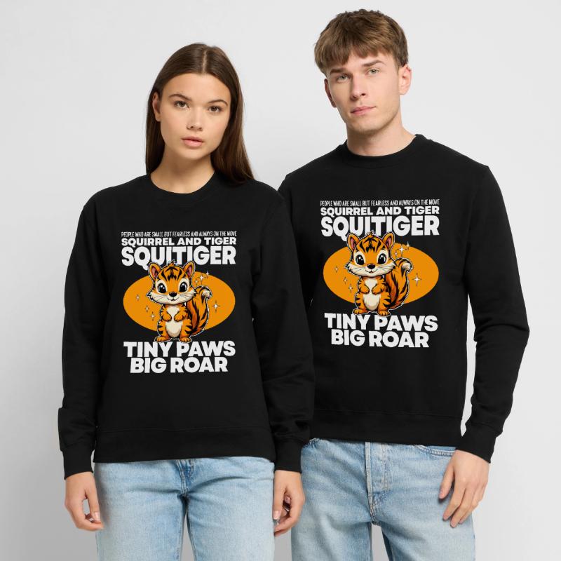 TINY PAWS BIG ROAR - EICHHÖRNCHEN UND TIGER - SQUITIGE Unisex Pullover