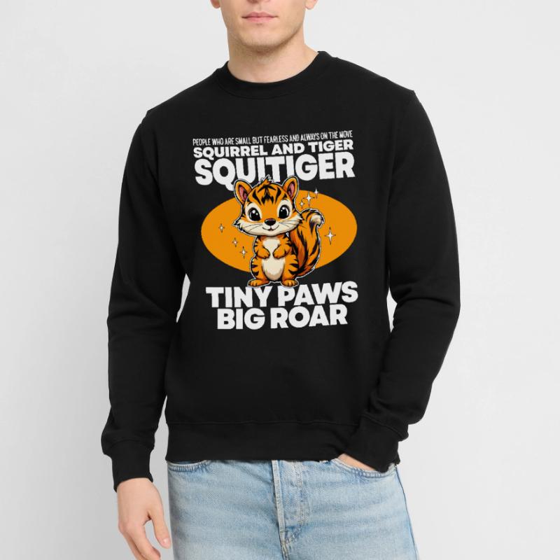 TINY PAWS BIG ROAR - EICHHÖRNCHEN UND TIGER - SQUITIGE Unisex Pullover