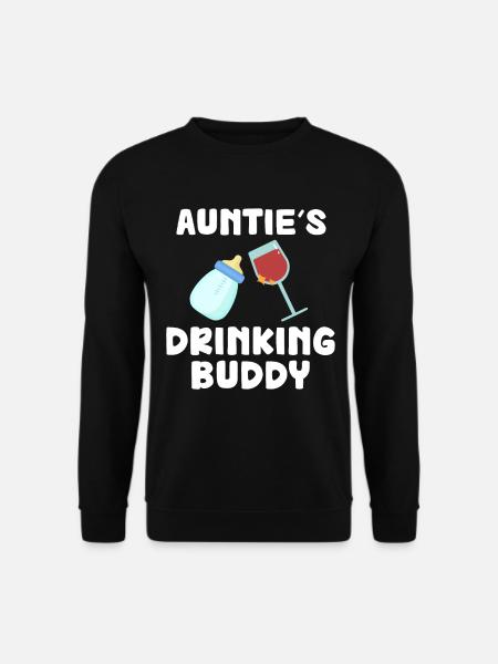 Auntie's Drinking Buddy Funny - Unisex Sweatshirt - black