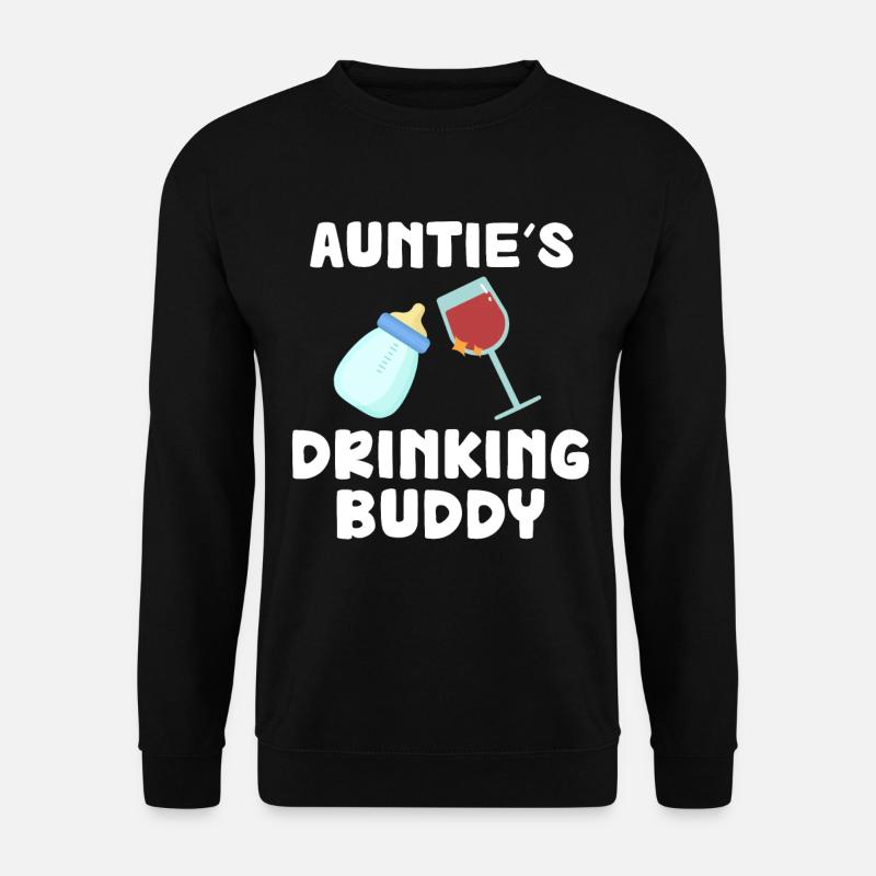 Auntie's Drinking Buddy Funny - Unisex Sweatshirt - black