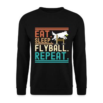 Flyball Sports canins - Sweat-shirt Unisexe - noir - Devant - Alina (178cm) & Michal (187cm)