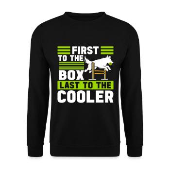 Flyball Dog Sports - Unisex Sweatshirt - black - Front - Alina (178cm) & Michal (187cm)