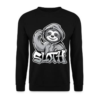 paresseux Hip-Hop Style urbain Drôle d’animal - Sweat-shirt Unisexe - noir - Devant - Alina (178cm) & Michal (187cm)