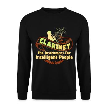 Clarinet The Instrument For Intelligent People - Unisex Sweatshirt - black - Front - Alina (178cm) & Michal (187cm)