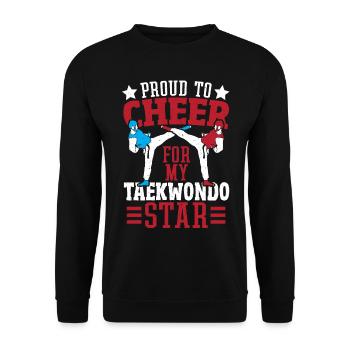 Coup de pied Arts martiaux Karaté Taekwondo Parent - Sweat-shirt Unisexe - noir - Devant - Alina (178cm) & Michal (187cm)